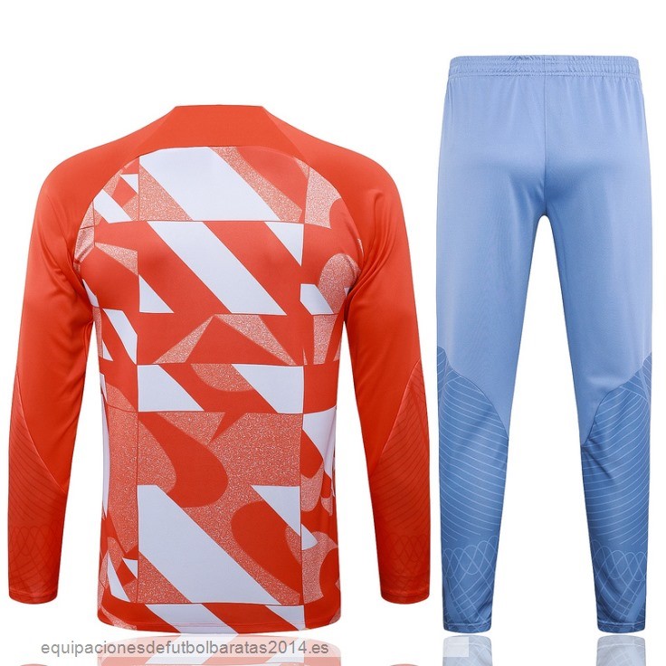 Nuevo Conjunto Completo Sudadera Entrenamiento Inter Milan 24/25 Naranja Blanco Baratas